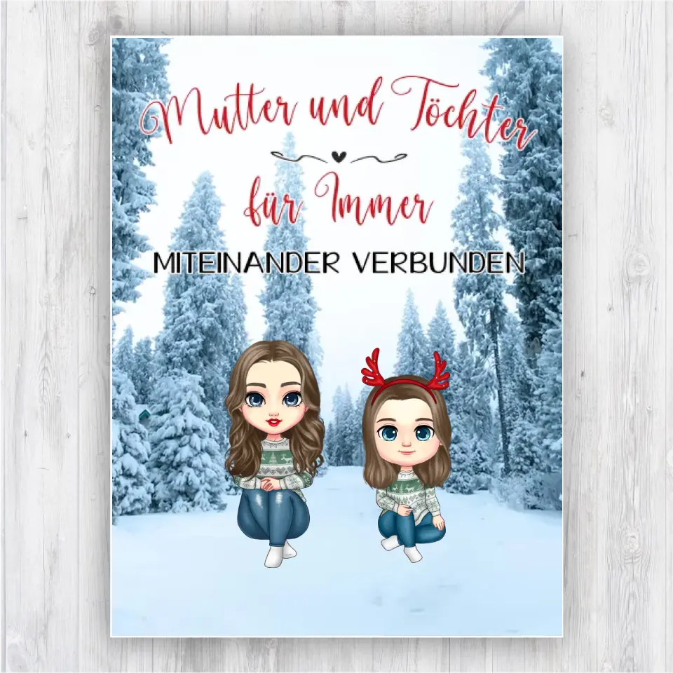 Mutter und Töchter für immer miteinander verbunden